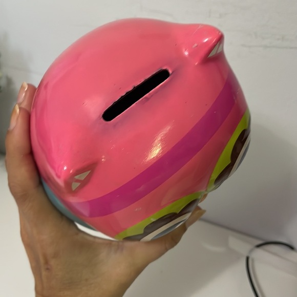 KIDS OWL CERAMIC PIGGY BANK PINK GIRLS BOYS 6.5’x5’x4’inch - Picture 15 of 17